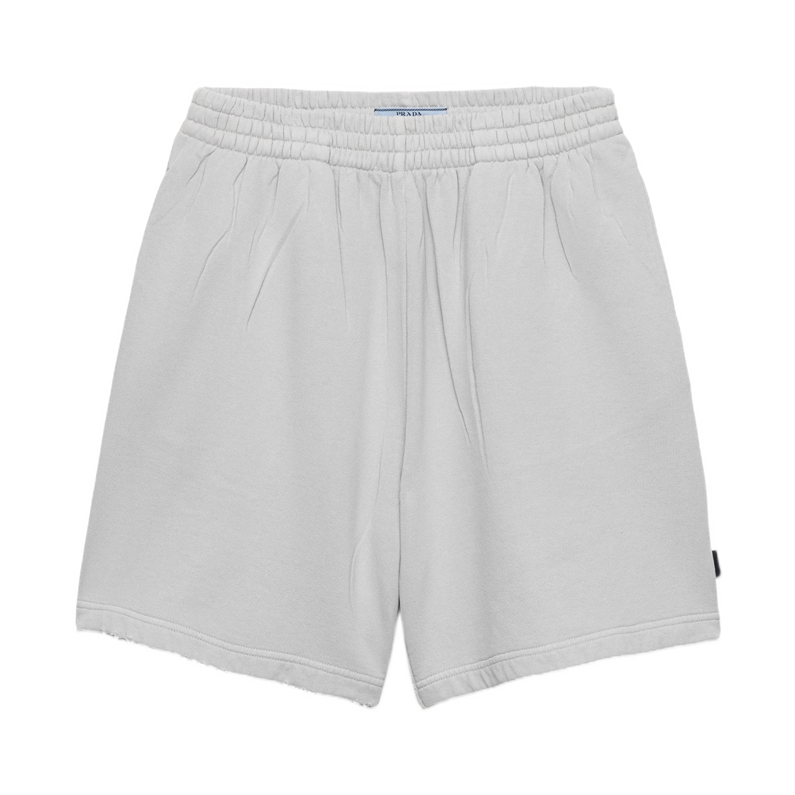 (W) 프라다 코튼 플리스 쇼츠 마블 그레이((W) Prada Cotton Fleece Shorts Marble Gray) - 1