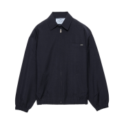 (W) Prada Mohair Wool Blouson Jacket Navy