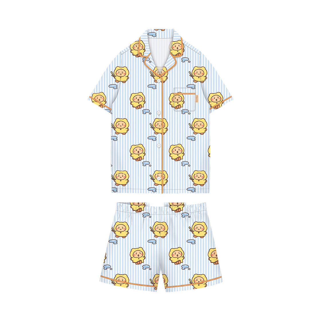 - Spao x Manggom Short Sleeve Pajamas Light Blue