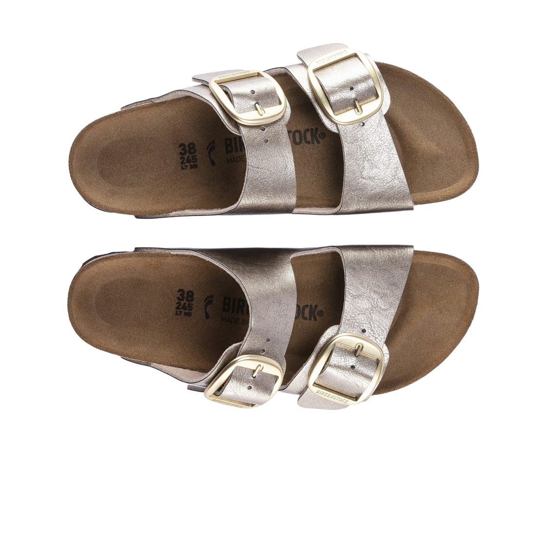 (W) 버켄스탁 아리조나 빅 버클 비르코 플로 그레이스풀 토프 - 내로우((W) Birkenstock Arizona Big Buckle Birko Flor Graceful Taupe - Narrow) - 2