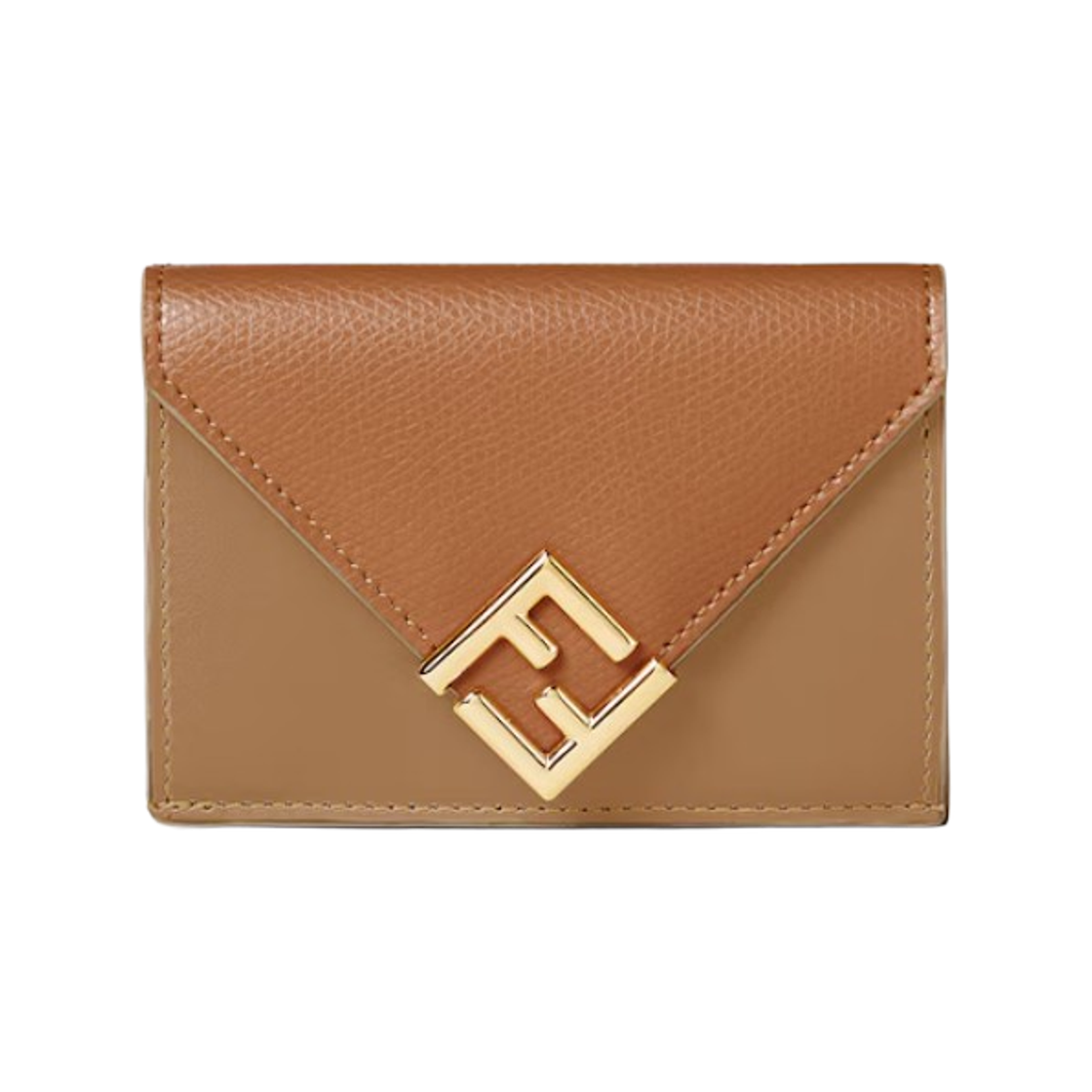 펜디 FF 다이아몬드 마이크로 트리폴드 레더 월렛 브라운(Fendi FF Diamonds Micro Threefold Leather Wallet Brown)