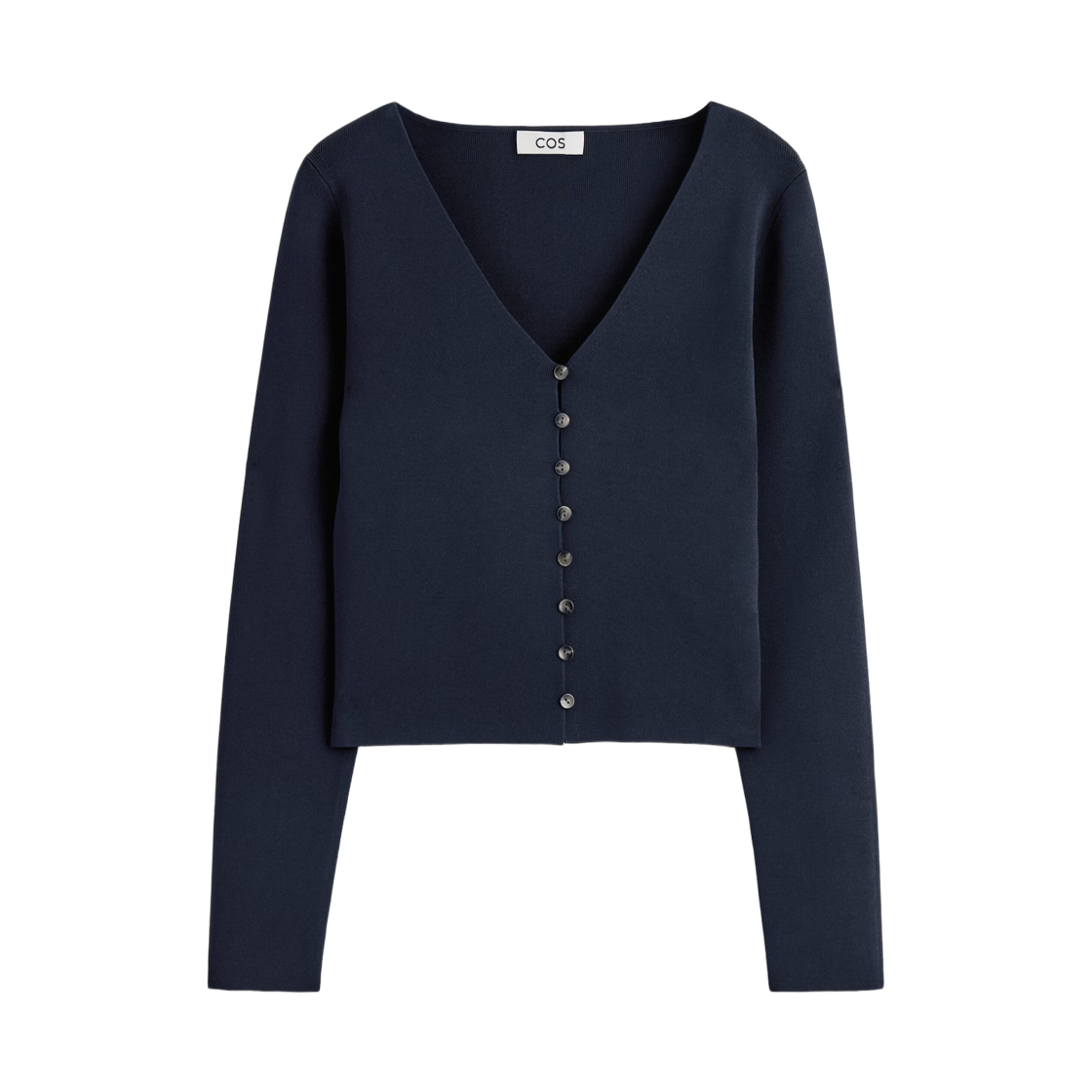 1334761001 (W) COS Minimal Knitted V-Neck Cardigan Navy