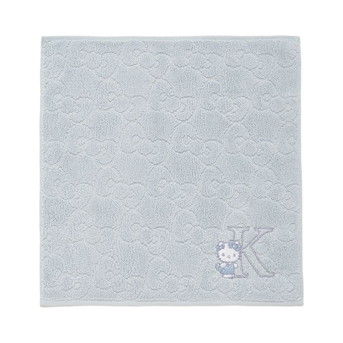 75WGG263423-911 Sanrio Initial Hello Kitty Ribbon Hand Towel K Light Blue