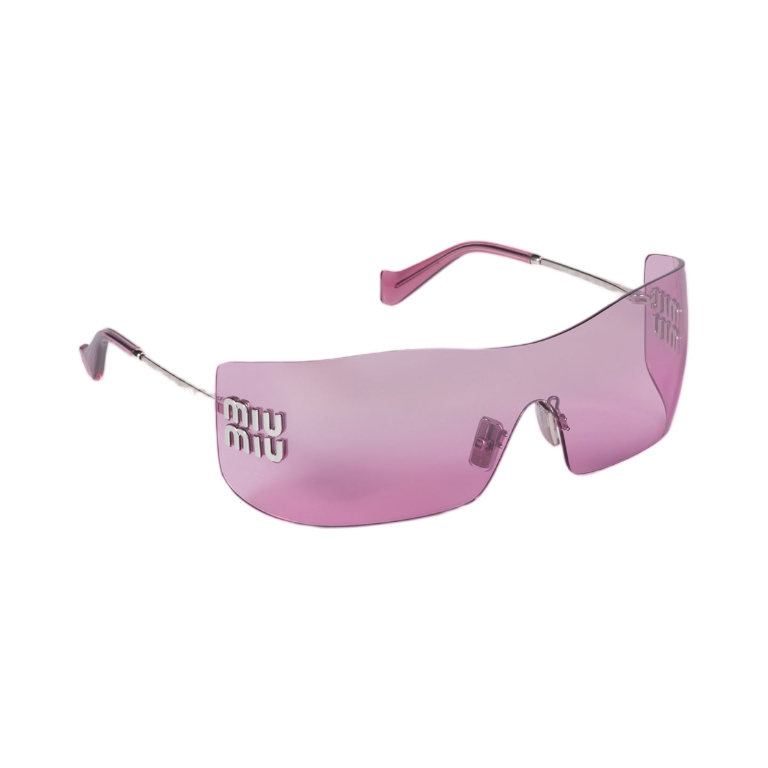(W) 미우 미우 아우베 선글라스 미러 그라디언트 아젤리아 렌즈((W) Miu Miu Aube Sunglasses Mirrored Gradient Azalea Lenses) - 2