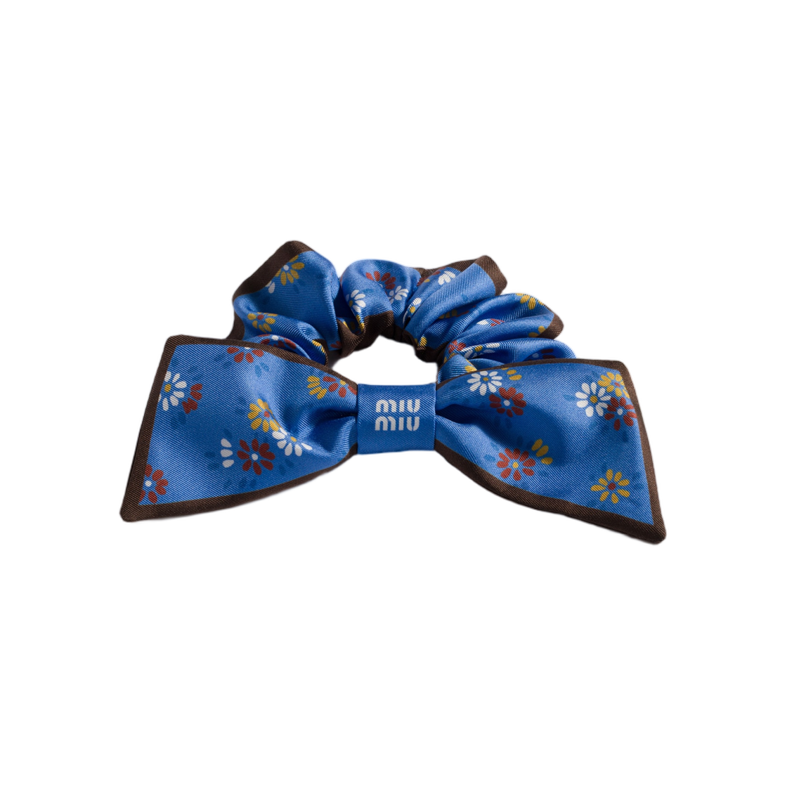 5IF181-2G8S-F05HG Miu Miu Twill Scrunchie Periwinkle Ruby