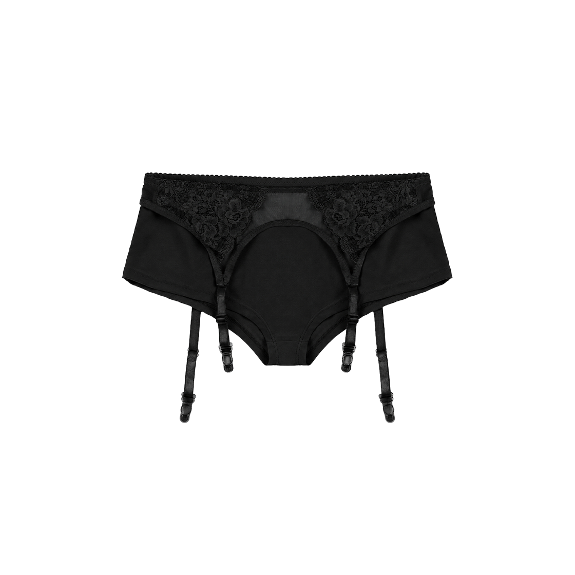 본네 가터 마이크로 쇼츠 블랙(Bonnae garter micro shorts Black)