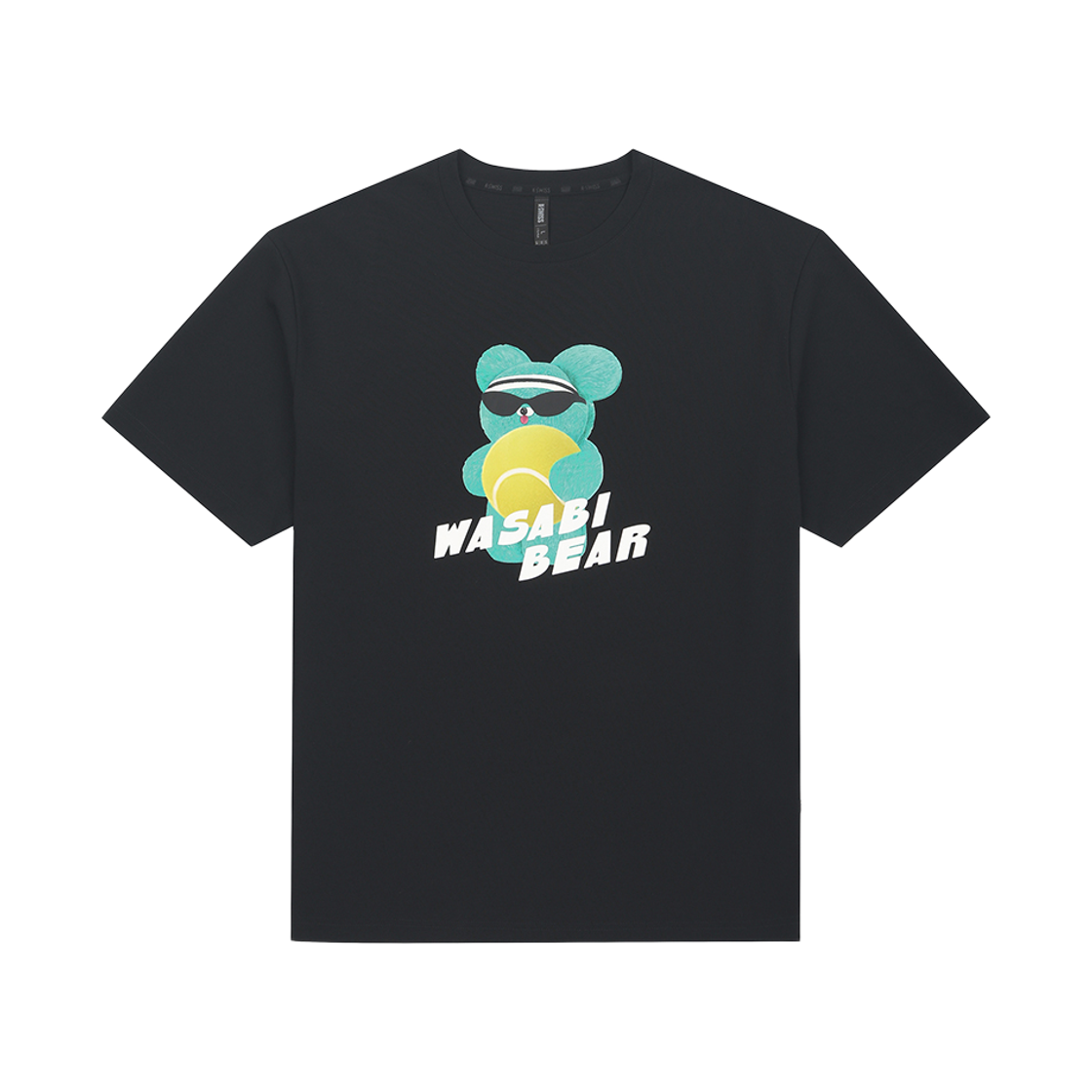 케이스위스 x 와사비 베어 공용  쿨 반팔 티 BK(K-SWISS x WASABI BEAR U COOL SS T BK)