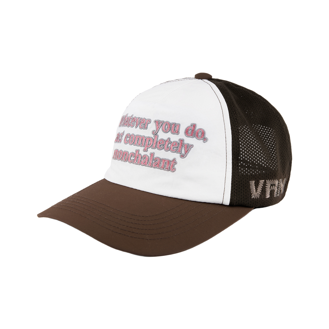 베루툼 슬로건 트러커 햇 브라운(VERUTUM VSH257 Slogan Trucker Hat Brown)