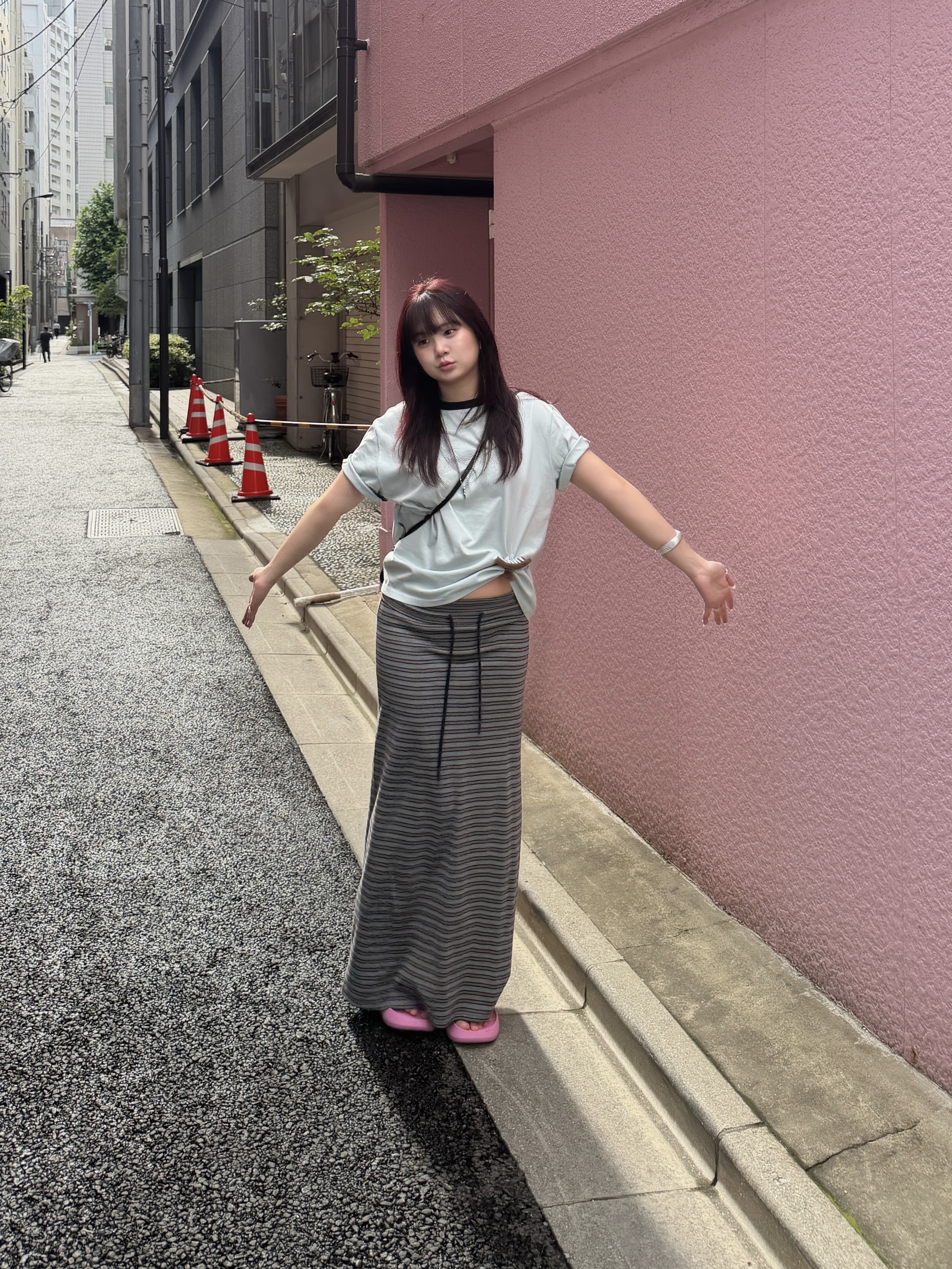 Taw&Toe x Low Classic Platform Flip Flop Pink 착용 스타일 - 2