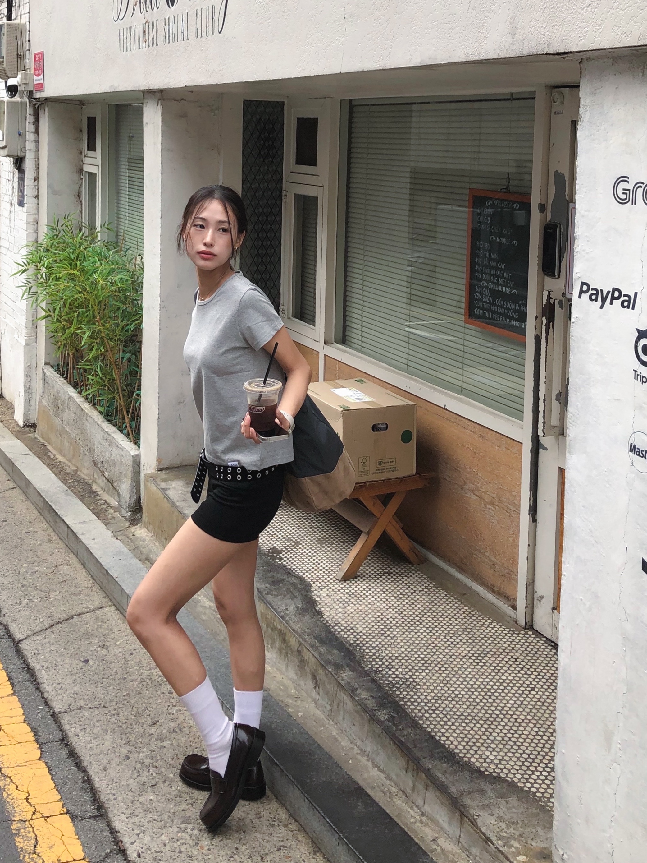Haruta HS-4900 Oiko Loafer Jamaica 착용 스타일 - 1