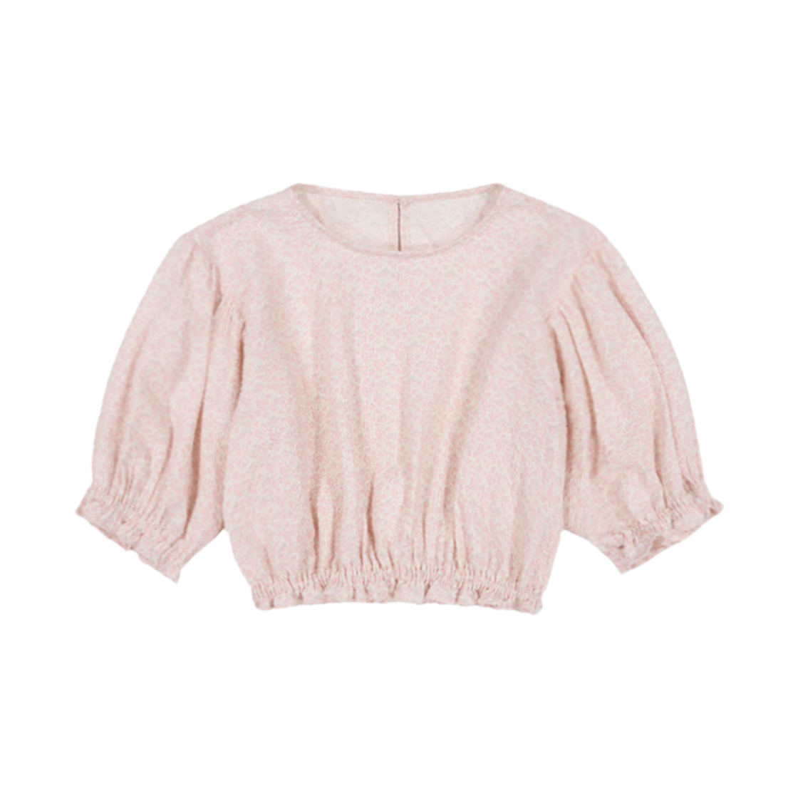 뮈르뮈르 린츠 크롭 퍼프 밴딩 블라우스 플라워(MURMURE Linz Crop Puff Banding Blouse Flower)
