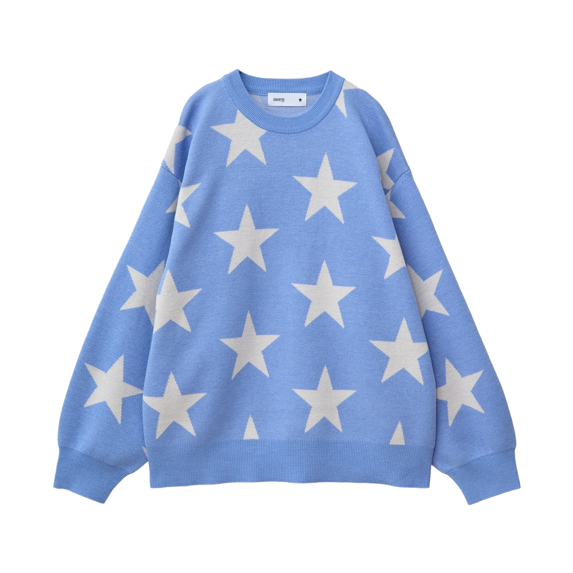 컨버스 도쿄 스타 자카드 풀오버 니트 색소폰 블루(Converse Tokyo Star Jacquard Pullover Knit Saxophone Blue)