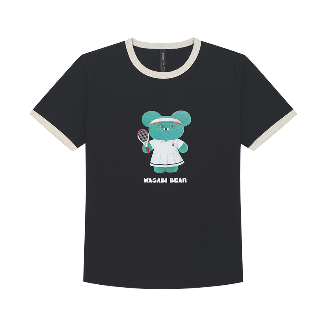 케이스위스 x 와사비 베어 여성  레디 반팔 티 BK(K-SWISS x WASABI BEAR W READY SS T BK)
