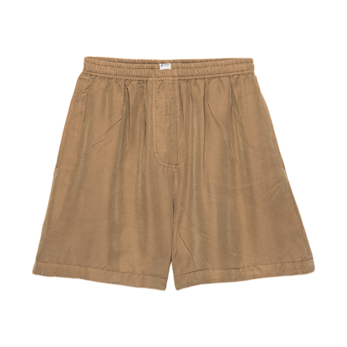 P237K-19ZL-F0241 (W) Prada Old Silk Shorts Khaki