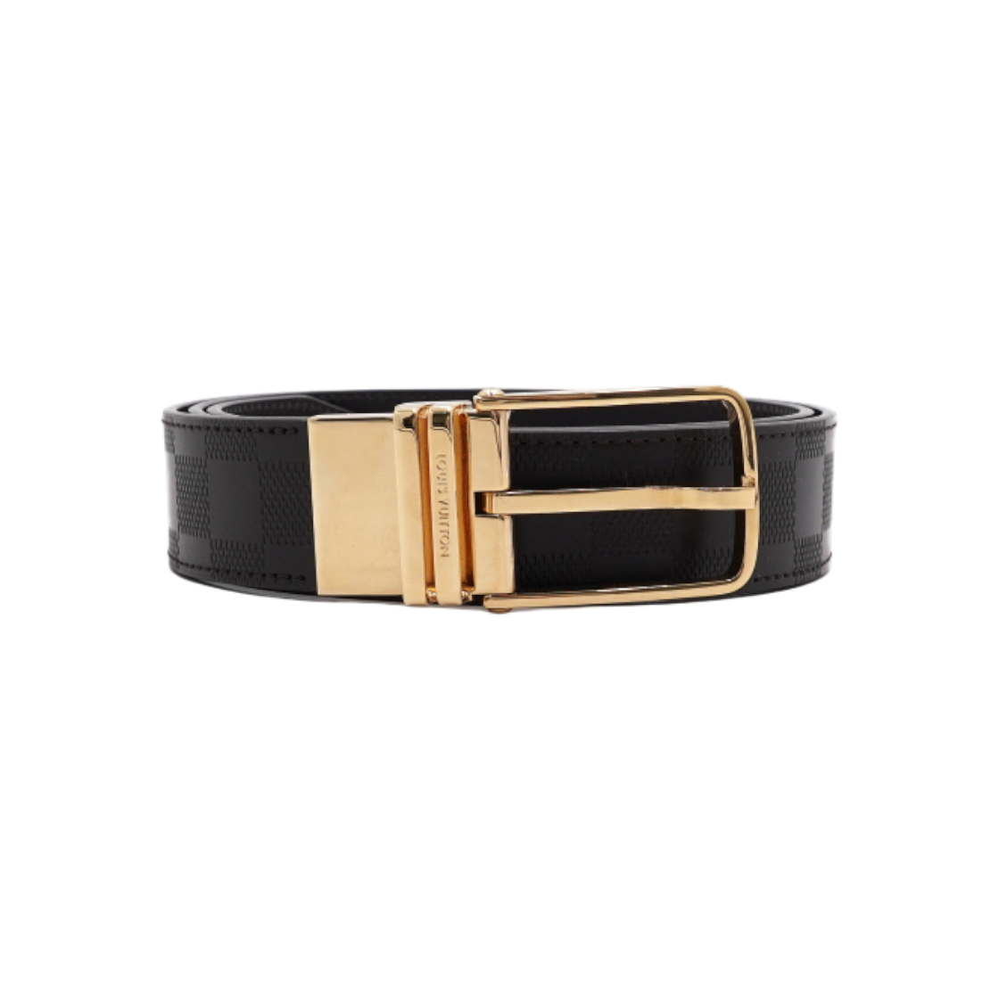 ITSMVEVMKA4D Louis Vuitton M9675T Damier Boston Reversible Glazed Men Belt