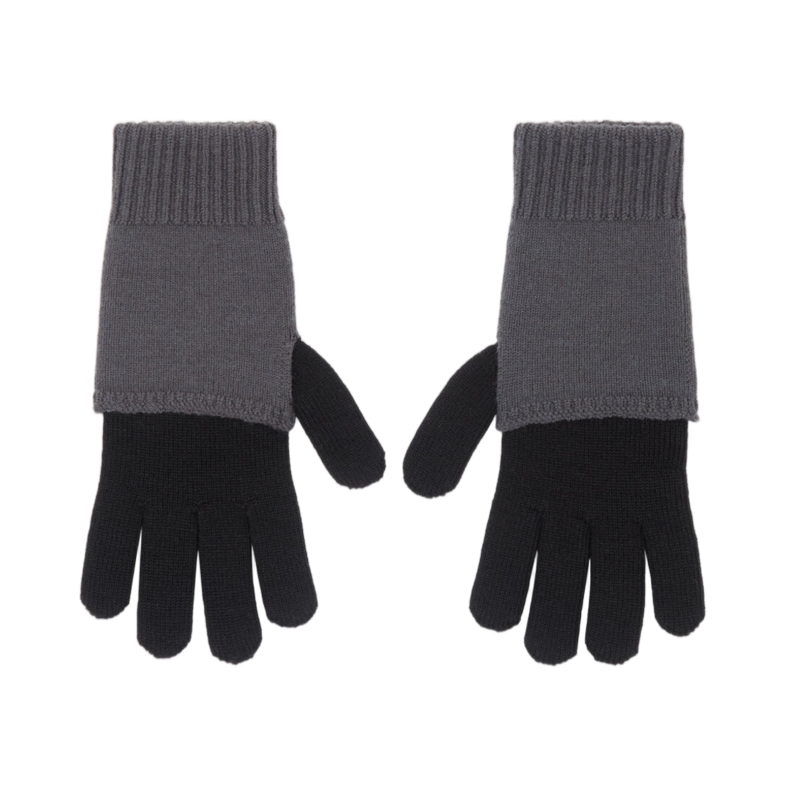 S52TS0053M13292961 (W) MM6 Maison Margiela Two Tone Knit Gloves Null