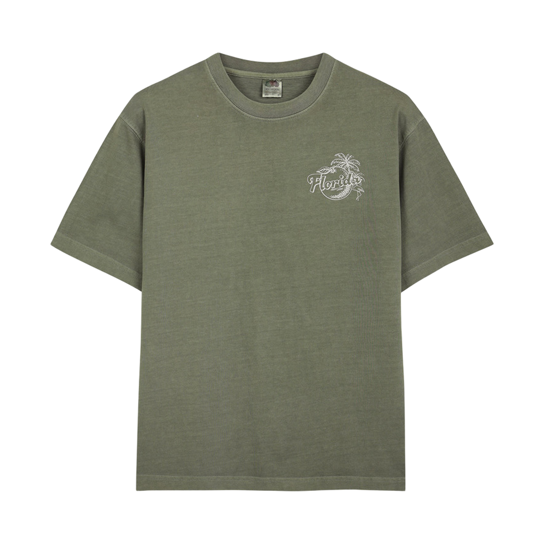 프룻오브더룸 피그먼트 트래블 맵 반팔티셔츠 카키(fruitoftheloom Pigment Travel Map Banpal T-shirts KHAKI)