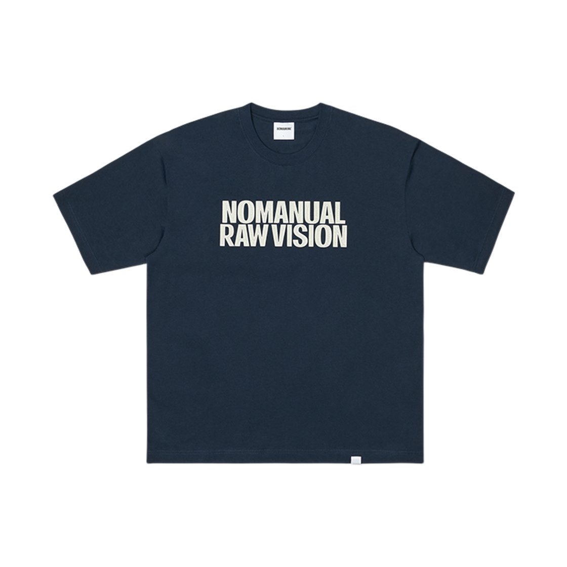 NMSS62TS18DNY NOMANUAL Rough Texture Print T-Shirt Dark Navy
