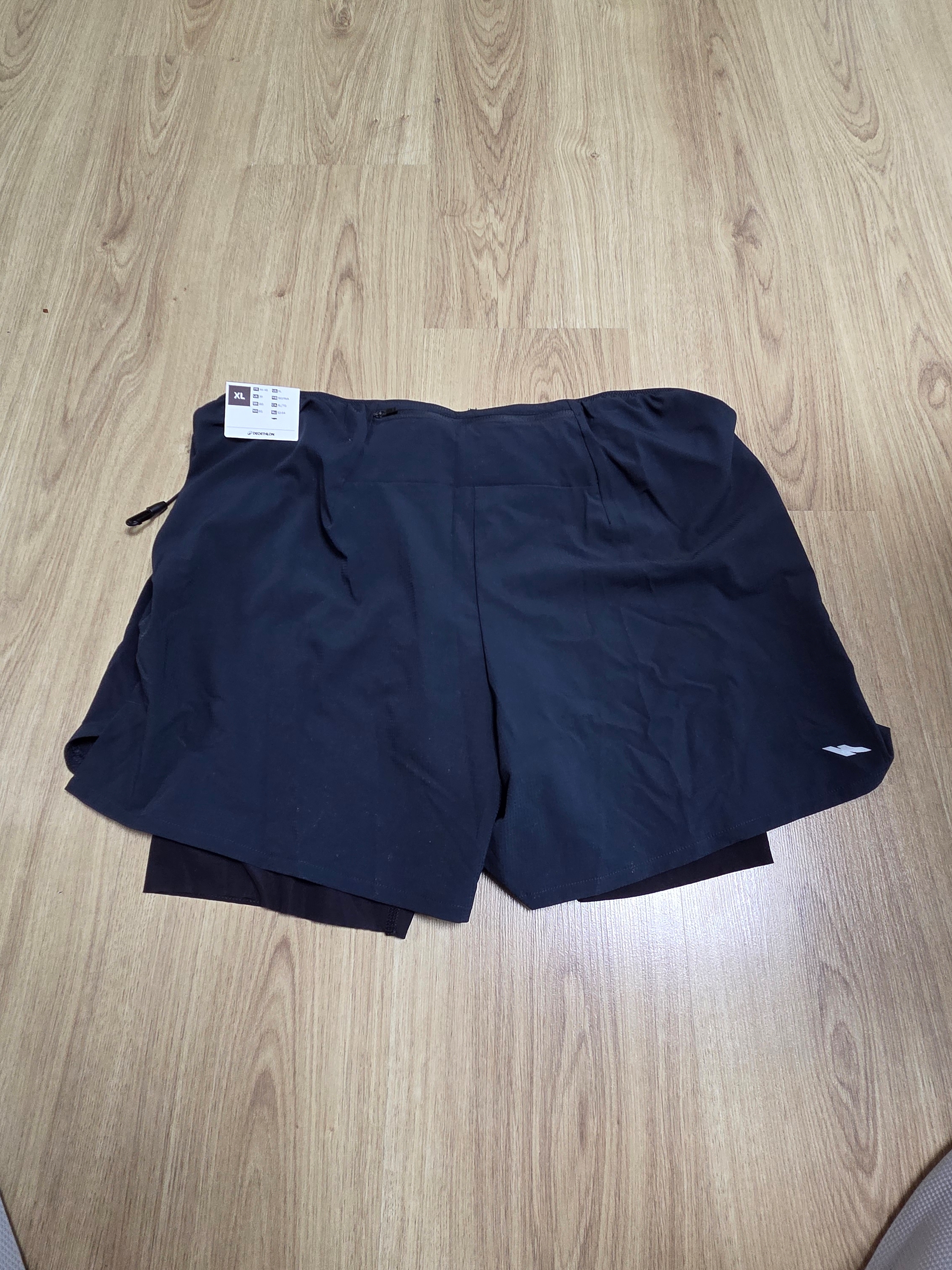 DECATHLON Kiprun Men's Running 2in1 Shorts Run 500 Smoke Black 착용 스타일 - 6