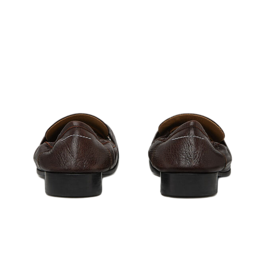 MM6 메종 마르지엘라 스윙 토 레더 로퍼 브라운(MM6 Maison Margiela Swing Toe Leather Loafers Brown) - 3