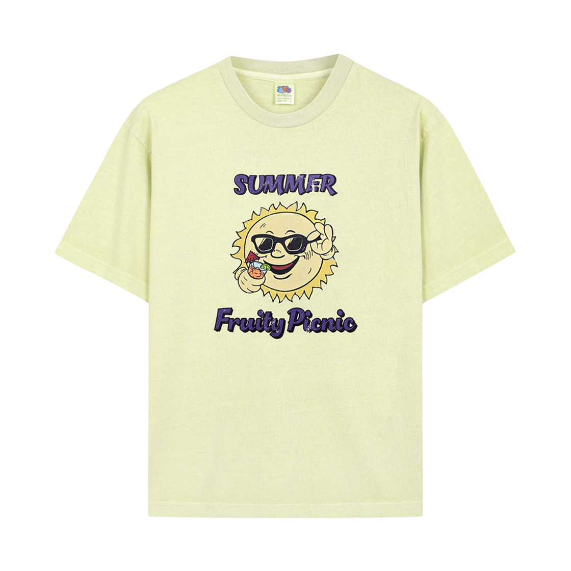 프룻오브더룸 피그먼트 프루티 피크닉 반팔티셔츠 라임(fruitoftheloom Pigment Fruity Picnic Banpal T-shirts LIME)