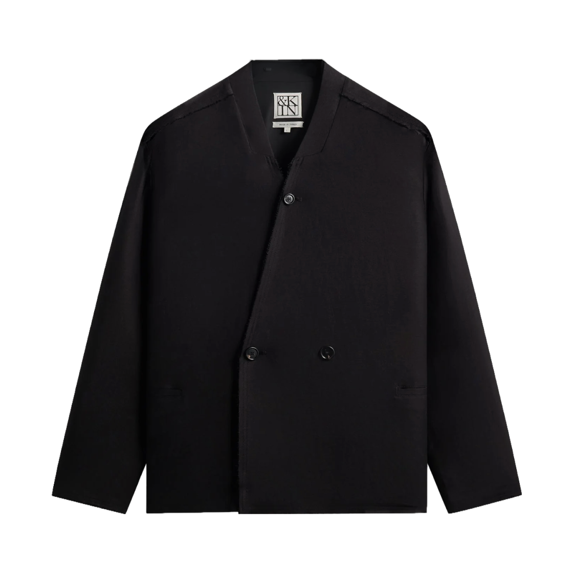 키스 & 킨 롱 슬리브 리넨 비스코스 트윌 매티스 셔츠 블랙(Kith & Kin Long Sleeve Linen Viscose Twill Mathis Shirt Black)