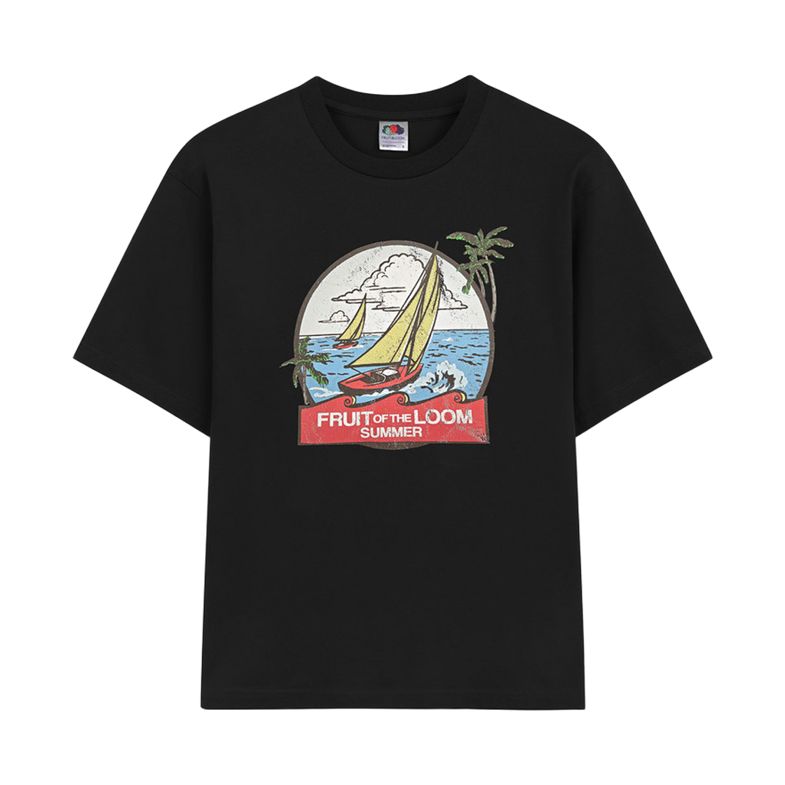 프룻오브더룸 플로리다 썸머 반팔티셔츠 블랙(fruitoftheloom Florida Summer Banpal T-shirts BLACK)