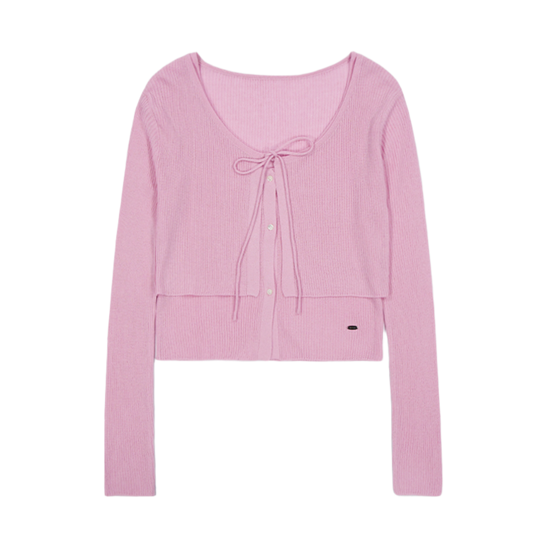 00126 MURMURE Poeon Layered Linen Cardigan Pink
