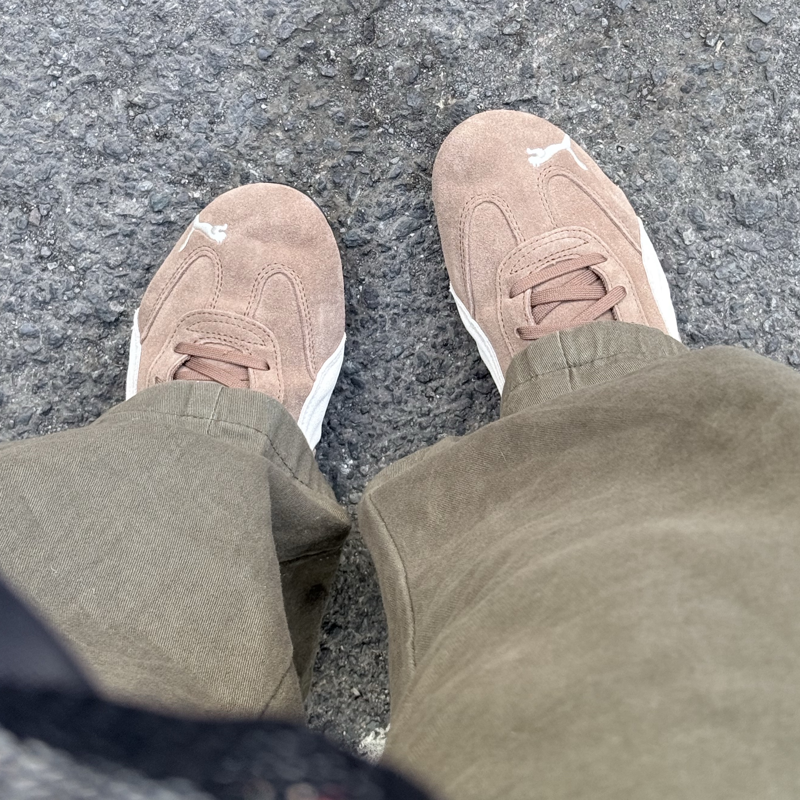 Puma Speedcat OG Haute Coffee Frosted Ivory 착용 스타일