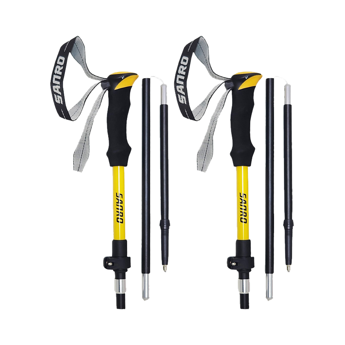 산로 두랄루민 등산스틱 옐로우(SANRO Hiking Stick Yellow)
