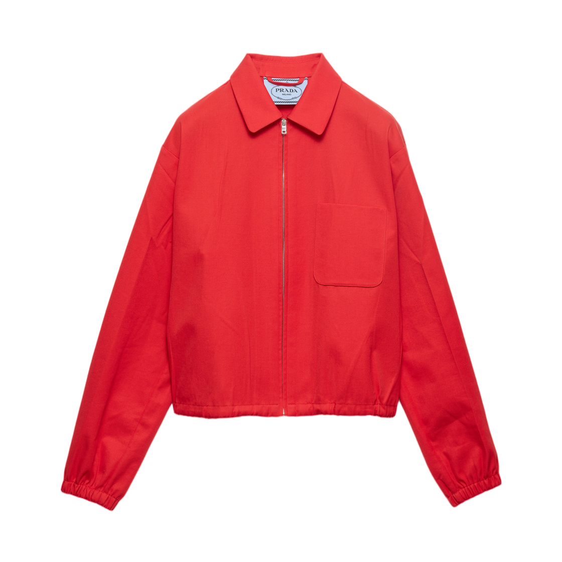 P8048-184A-F0011 (W) Prada Gabardine Blouson Jacket Red