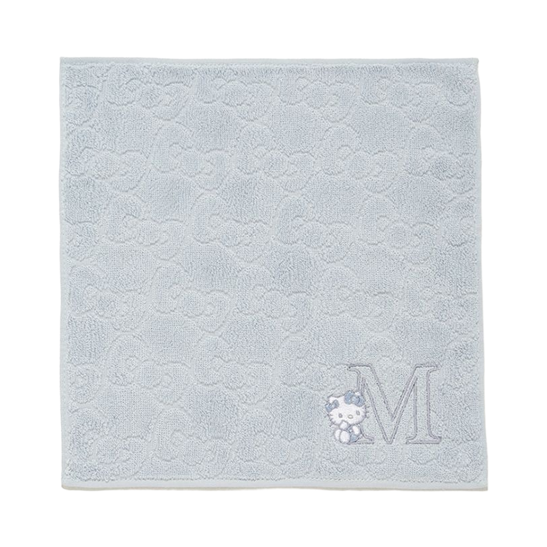 75WGG263423-913 Sanrio Initial Hello Kitty Ribbon Hand Towel M Light Blue