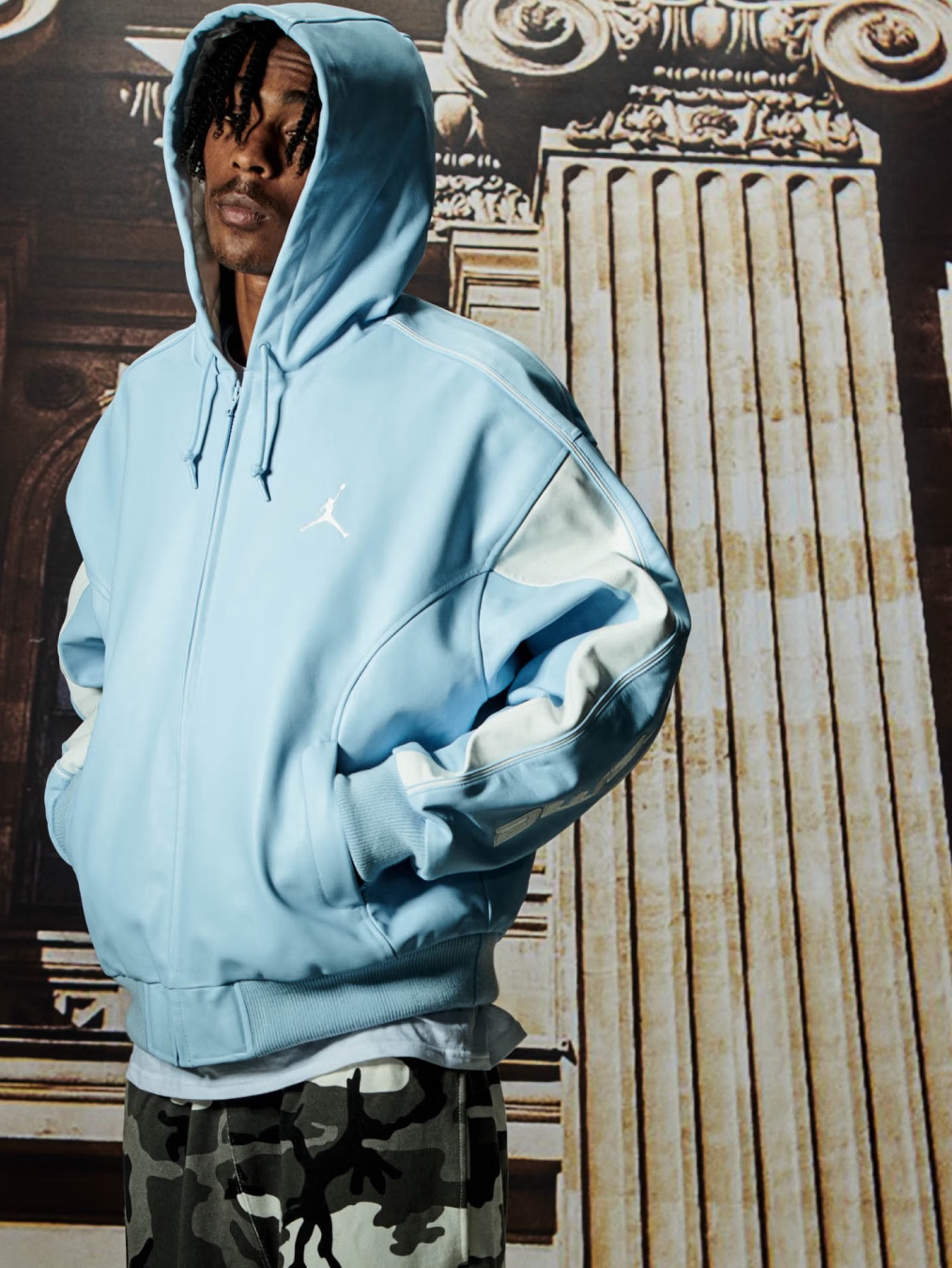 Supreme x Jordan Track Jacket Pink - 26SS, Supreme x Jordan Zip Up Hooded Sweatshirt Pink - 26SS 착용 스타일 - 8