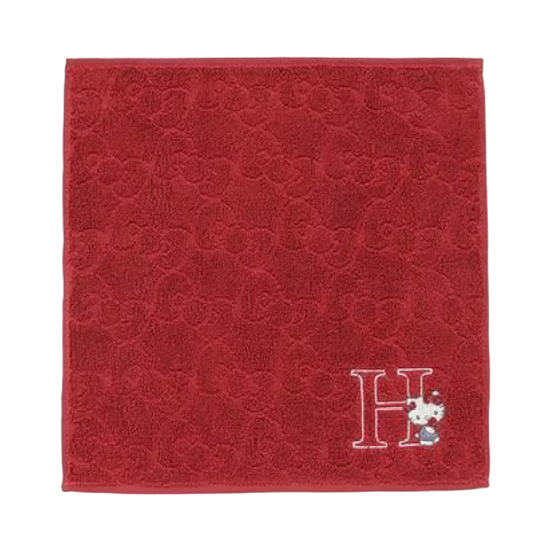 75WGG263421-908 Sanrio Initial Hello Kitty Ribbon Hand Towel H Red - Online Exclusive