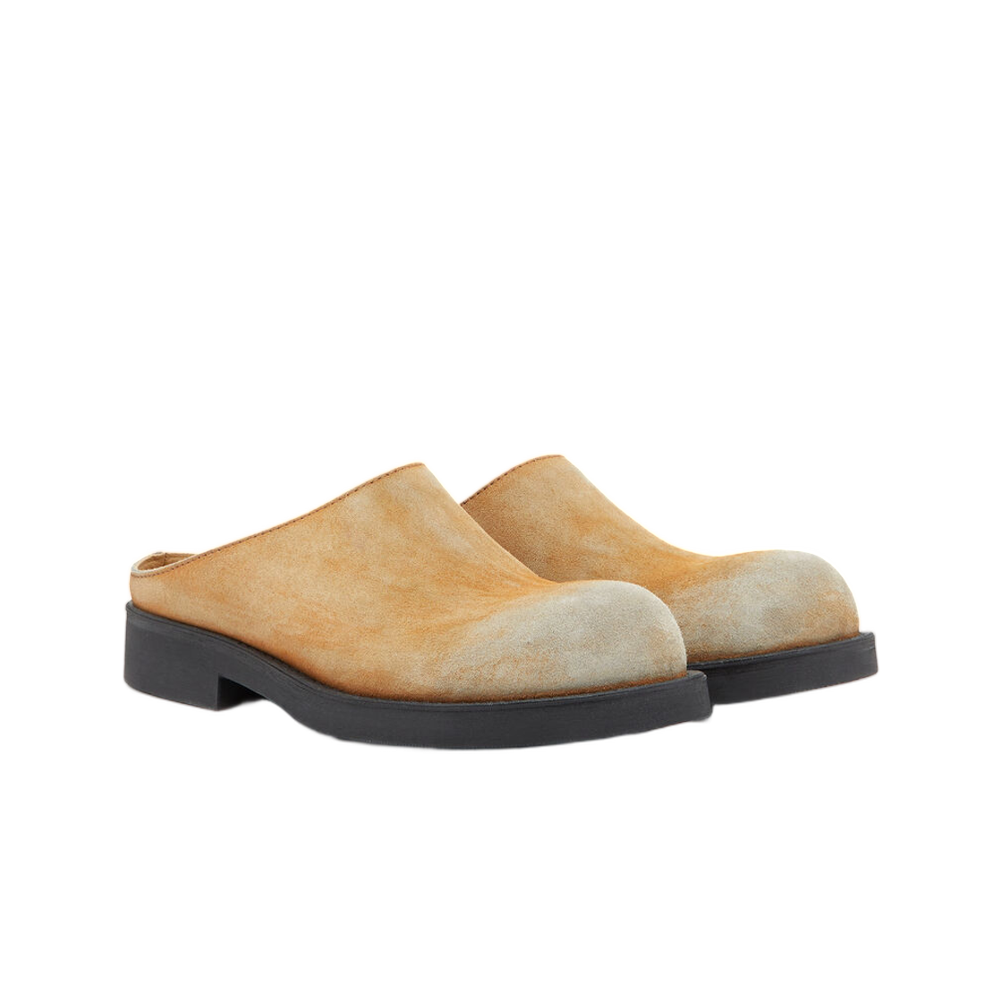MM6 메종 마르지엘라 워시드 스웨이드 바이커 뮬 브라운(MM6 Maison Margiela Washed Suede Biker Mules Brown) - 2