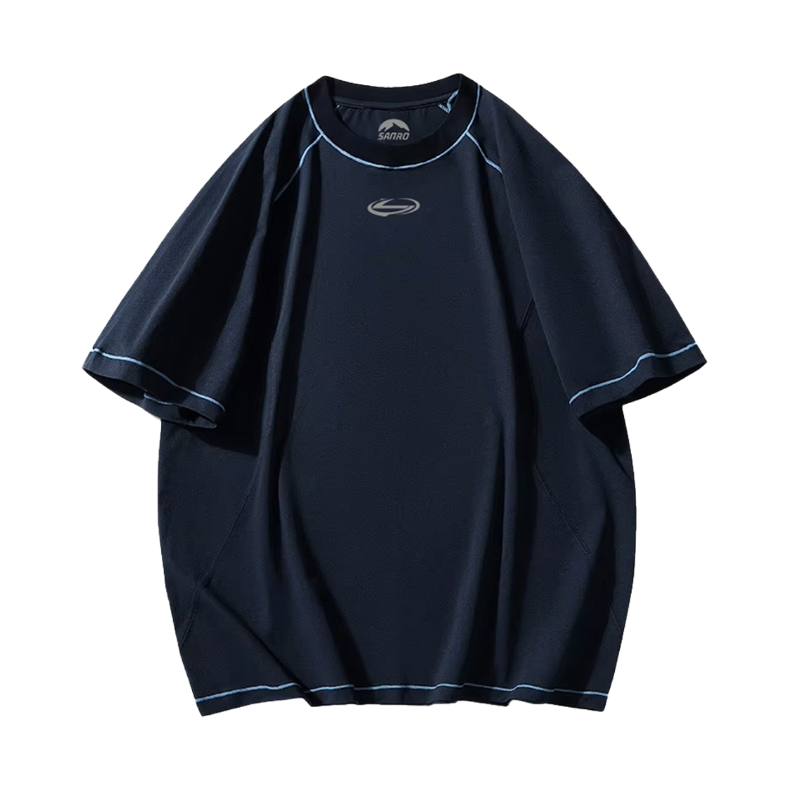 산로 퀵드라이 숏슬리브 하프티셔츠 네이비(SANRO Quick Dry Short Sleeve Navy)
