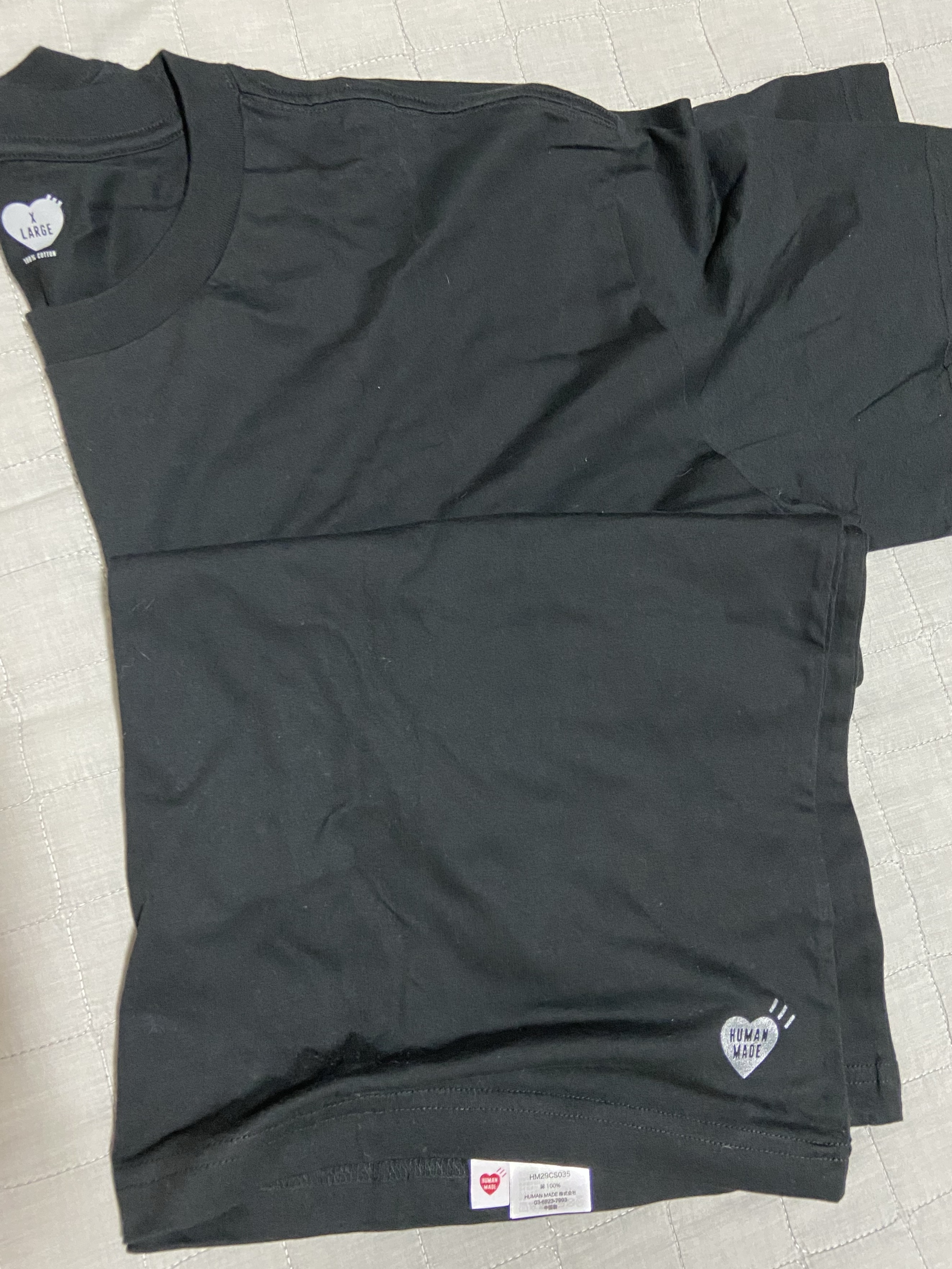 Human Made T-Shirts Black (3 Pack) 착용 스타일