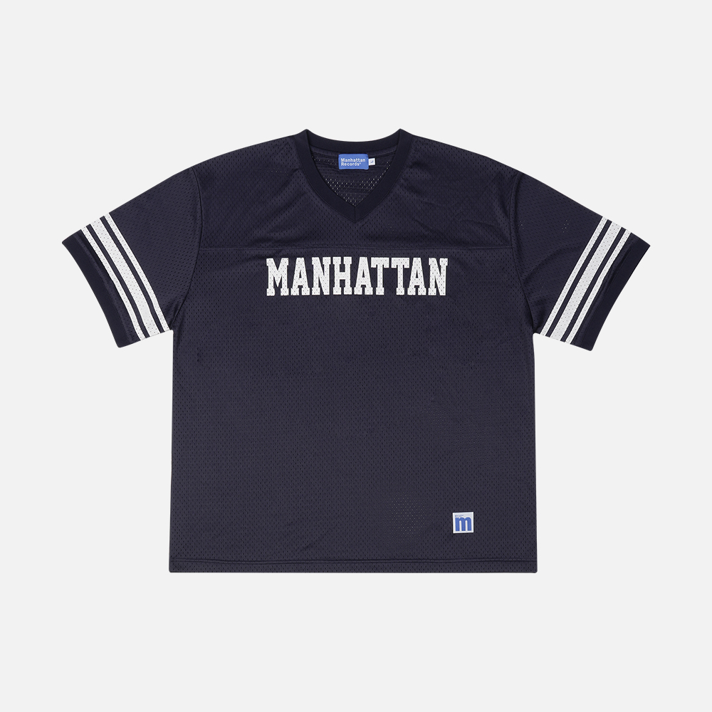 맨하탄 레코즈 풋볼 메쉬 티 - 네이비(Manhattan Records Football Mesh Tee - Navy) - 2