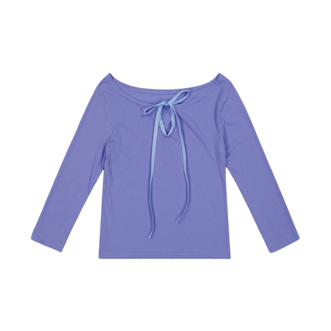 00116 MURMURE Sior Strap Boat Neck 3/4 Sleeve T-Shirt Blue