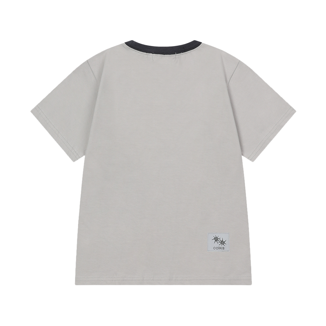 코이리스 아즈사 레터링 배색 반팔 티 그레이(Coiris Azusa Lettering Half T Gray) - 2