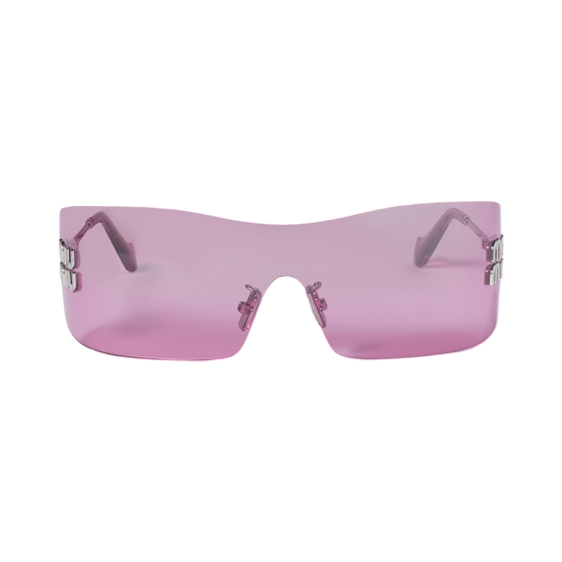 SMUB53-E1BC-FE70Y (W) Miu Miu Aube Sunglasses Mirrored Gradient Azalea Lenses