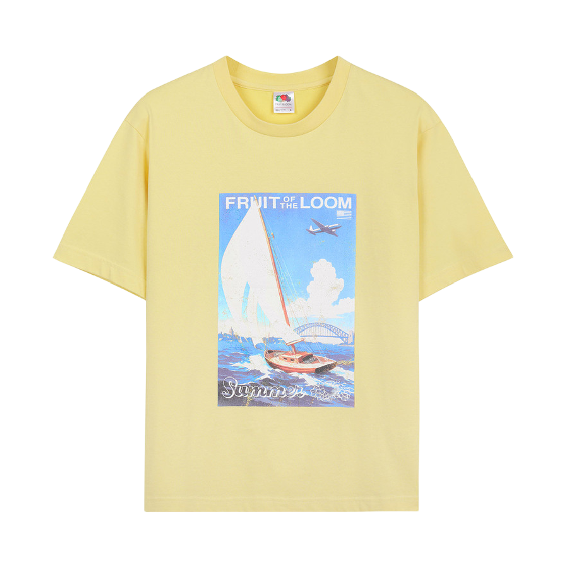 프룻오브더룸 세일링 빈티지 반팔티셔츠 옐로우(fruitoftheloom Sailing Vintage Banpal T-shirts YELLOW)