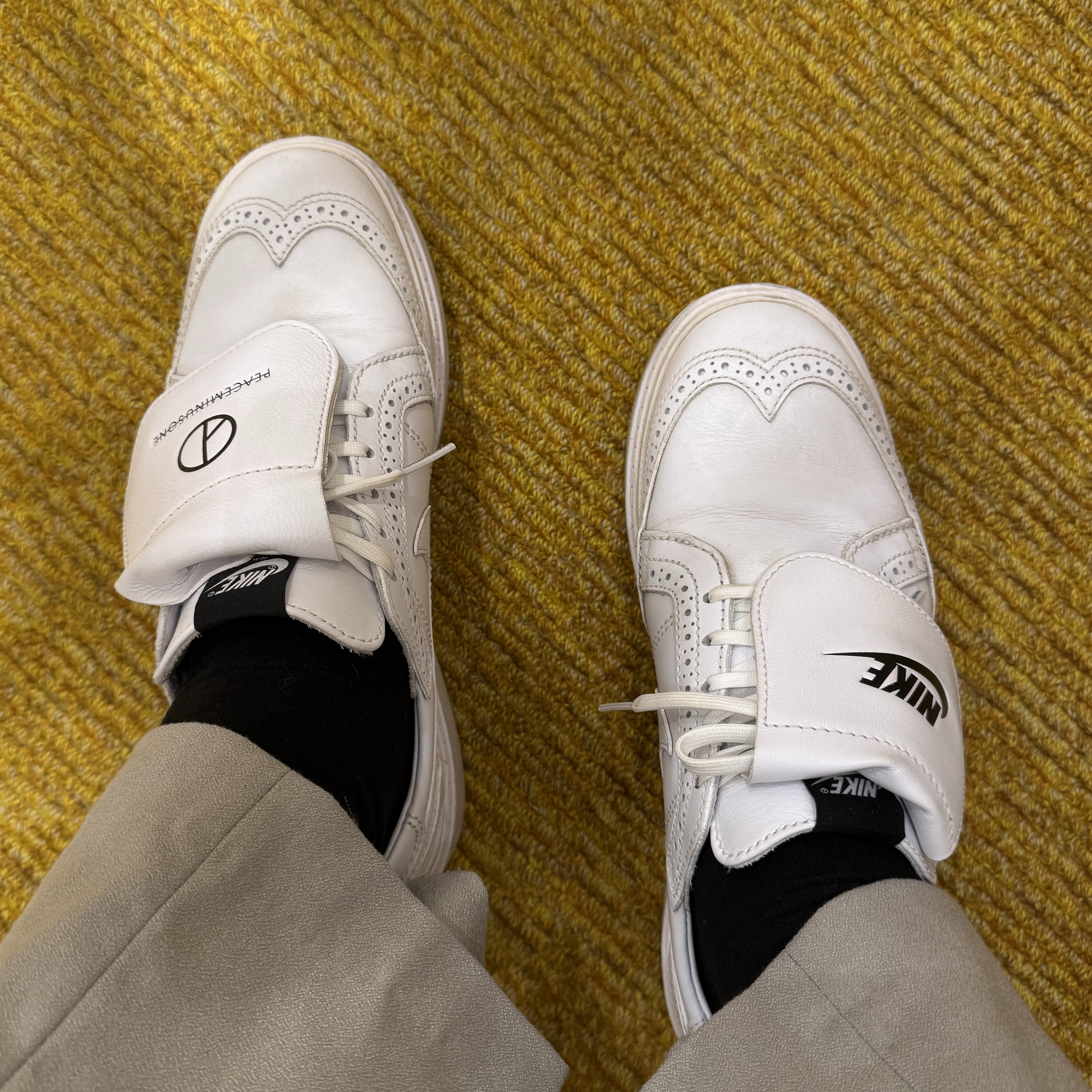 Nike x Peaceminusone Kwondo1 White 착용 스타일