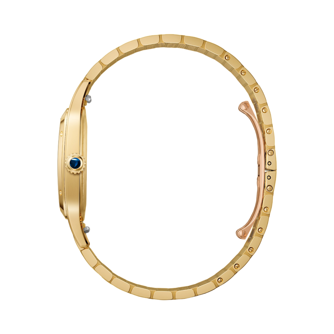 까르띠에 산토스-뒤몽 워치 옐로우 골드 핑크 골드 옐로우 골드 브레이슬릿(Cartier Santos-Dumont Watch Yellow Gold Pink Gold Yellow Gold Bracelet) - 2