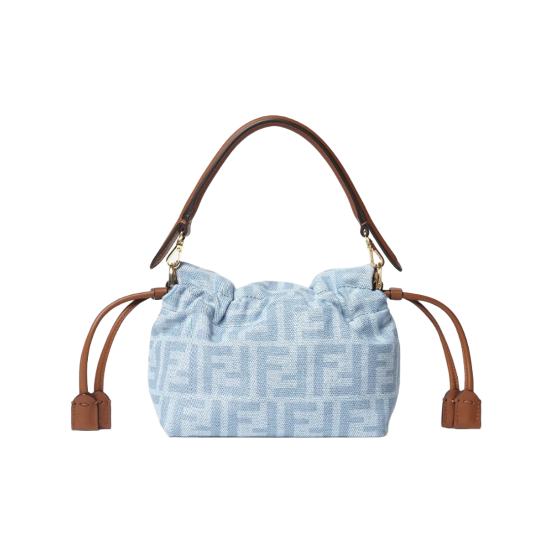 펜디 맘마 바게트 스몰 FF 데님 미니백 라이트 블루(Fendi Mamma Baguette Small FF Denim Mini Bag Light Blue) - 2