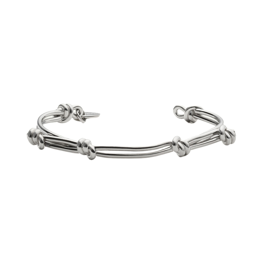 SM6UY0123P9264968 MM6 Maison Margiela Burnished Cuff Bracelet Polished Palladio