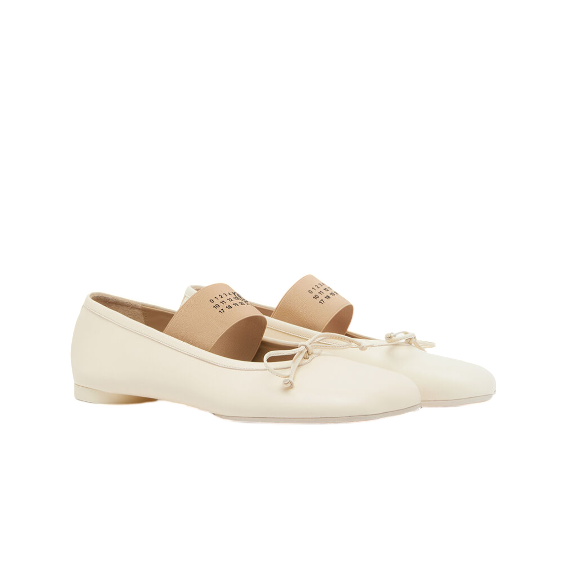 (W) MM6 메종 마르지엘라 아나토믹 뉴메릭 발레리나 앨러배스터((W) MM6 Maison Margiela Anatomic Numeric Ballerinas Alabaster) - 2