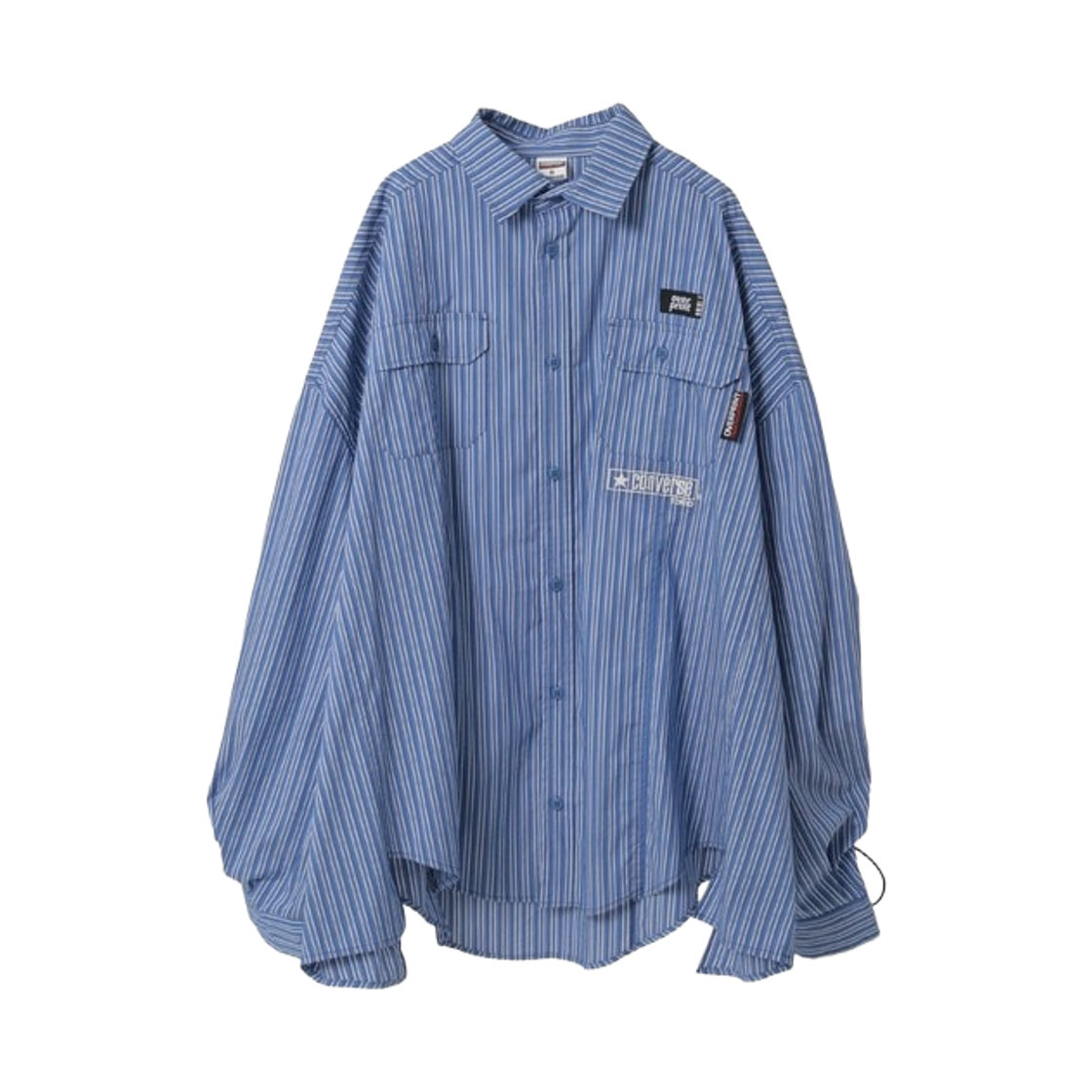 컨버스 도쿄 x 오버 프린트 코토 브레이크 와이드 셔츠 블루(Converse Tokyo x Over Print Cotoh Break Wide Shirt Blue)