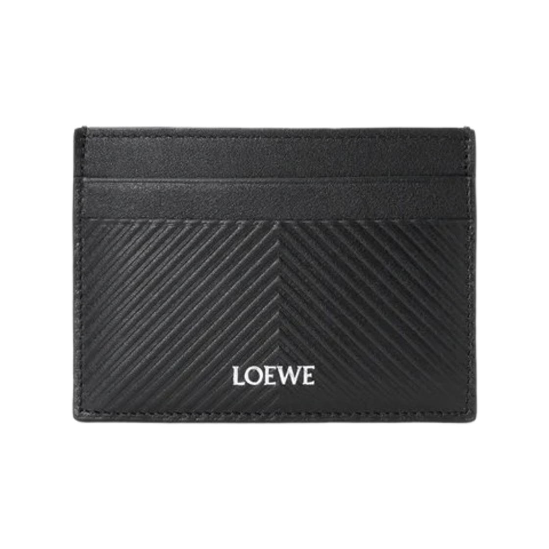 로에베 텍스쳐드 클래식 카프스킨 플레인 카드 홀더 블랙(Loewe Plain Card Holder in Textured Classic Calfskin Black) - 1