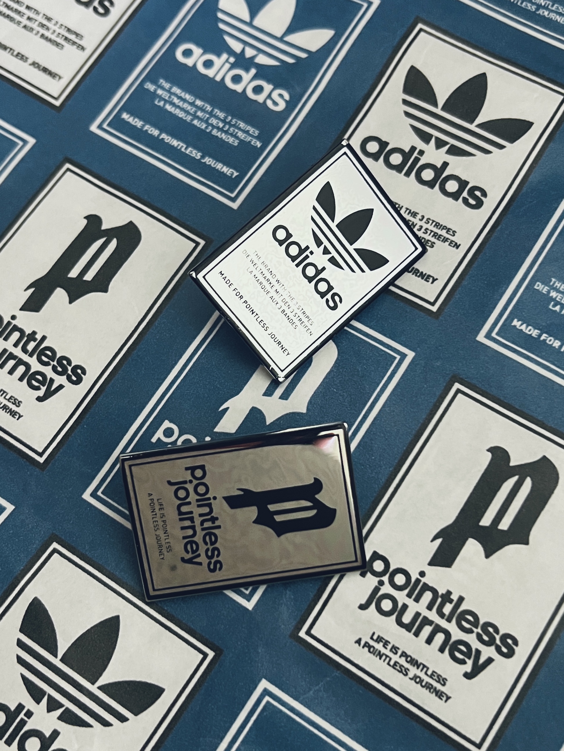 Adidas x Atmos x Daiki Tsuneta Superstar Altered Blue, Adidas x Atmos x Pointless Journey Superstar II DGH Solid Grey Blue 착용 스타일 - 10